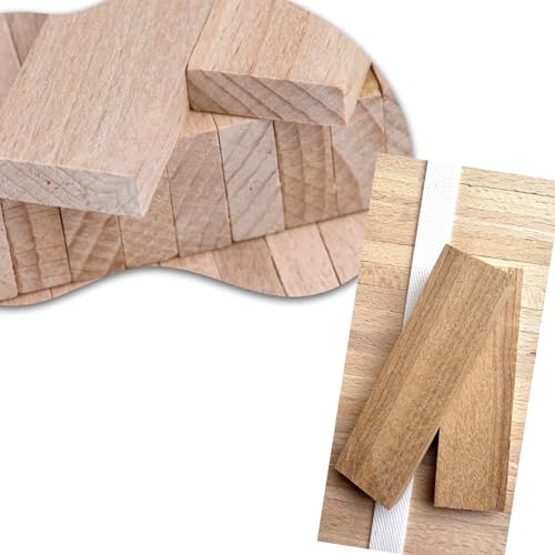 MINI Bastelklötzchen 22x8x80 mm 78 Stück (Buche) von Klötzchenmann