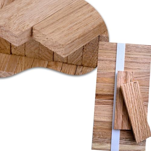 MINI Bastelklötzchen 22x8x80 mm 78 Stück (Roteiche) von Klötzchenmann