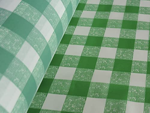 Folientischdecke/Tischdecke/Folie/Festfolie 75 cm breit 100 m/Rolle - abwaschbar (Grün-Weiß kariert) von Klojer
