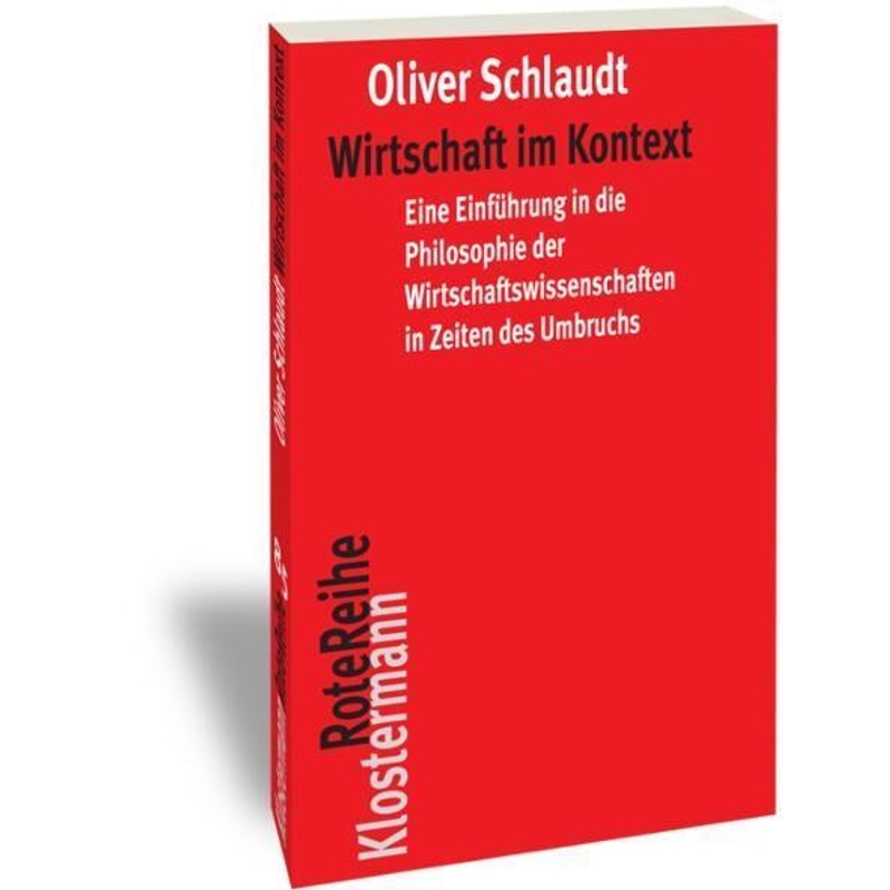 Wirtschaft Im Kontext - Oliver Schlaudt, Taschenbuch von Klostermann