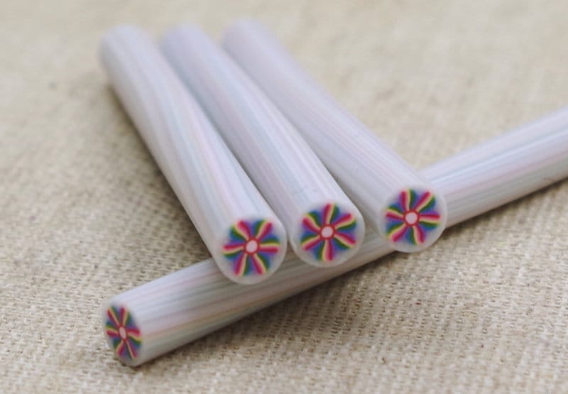 4 Polymer Clay Sticks Grau-Bunt - Nail Art Muster 4 Polymer Clay Sticks Grau-Bunt - Nail Art Muster von Klunkerinsel