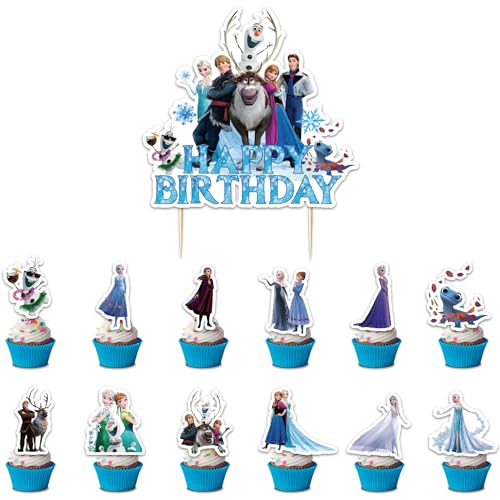 Cartoon Toppers Decoration, 25 Stück Geburtstag Torte Cupcake Toppe, Cartoon Cake Topper, Party Kuchen Dekoration, für Geburtstagsfeier Cupcake-Dekoration für Kinder von Kmjxsm