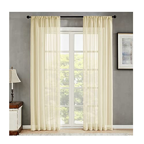 KnSam 2er Set Fenster Vorhänge Hell Gelb, H214 x B96 cm Einfarbig Lichtdurchlässig Vorhang Schlafzimmer Modern ohne Bohren Eleganter Vorhänge Kinderzimmer Polyester Arbeitszimmer KnSam 2er Set Fenster Vorhänge Hell Gelb, H214 x B96 cm Einfarbig Lichtdurchlässig Vorhang Schlafzimmer Modern ohne Bohren Eleganter Vorhänge Kinderzimmer Polyester Arbeitszimmer von KnSam