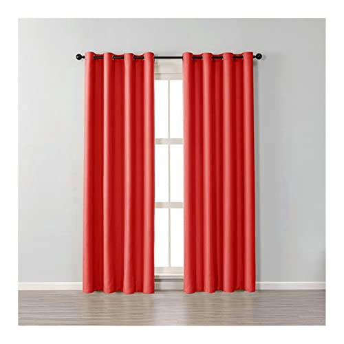 KnSam 2er Set Verdunkelungsvorhang Kinder Rot, H244 x B132 cm Einfarbig Vorhang für Wohnzimmer mit Ösen Kurz Optik Verdunklungsvorhänge Ösen Baumwolle Wohnzimmer KnSam 2er Set Verdunkelungsvorhang Kinder Rot, H244 x B132 cm Einfarbig Vorhang für Wohnzimmer mit Ösen Kurz Optik Verdunklungsvorhänge Ösen Baumwolle Wohnzimmer von KnSam