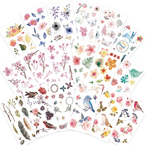 Knaid Aquarell Vögel und Blumen Aufkleber Set – Dekorativer Aufkleber für Scrapbooking, Kinder DIY Kunsthandwerk, Album, Bullet Journaling, Junk Journal, Planer, Kalender und Notizbuch Knaid Aquarell Vögel und Blumen Aufkleber Set – Dekorativer Aufkleber für Scrapbooking, Kinder DIY Kunsthandwerk, Album, Bullet Journaling, Junk Journal, Planer, Kalender und Notizbuch von Knaid