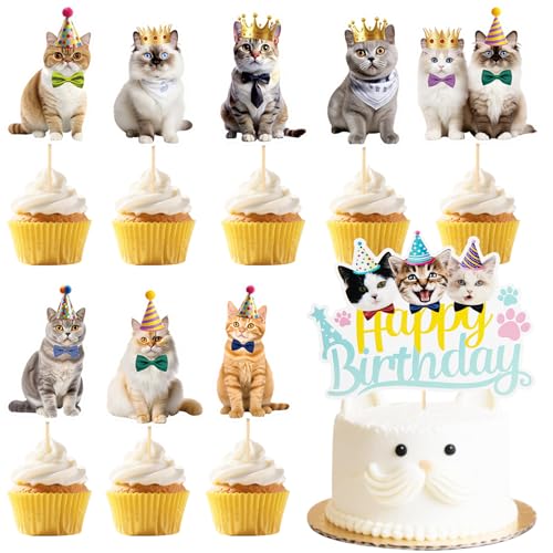Knana 25 x Katzen-Kuchenaufsätze von Knana