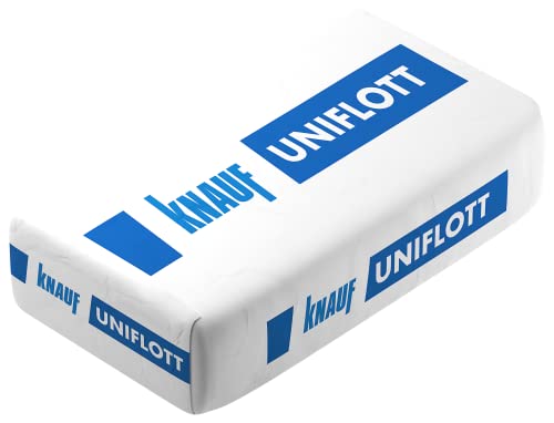 Knauf Uniflott Gipsspachtel-Masse zum Verspachteln von Gipsplatten mit HRK bzw. HRAK ohne Fugen-Deckstreifen, 25 kg – Spezial-Gips, Spachtel-Masse hochfest und schrumpfarm für Wand und Decke, Hellgrau Knauf Uniflott Gipsspachtel-Masse zum Verspachteln von Gipsplatten mit HRK bzw. HRAK ohne Fugen-Deckstreifen, 25 kg – Spezial-Gips, Spachtel-Masse hochfest und schrumpfarm für Wand und Decke, Hellgrau von Knauf