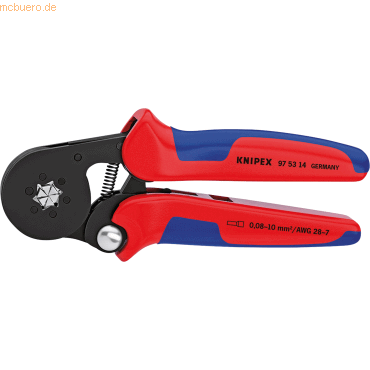 Knipex Crimpzange 97 53 14 0.08 bis 10 qmm Aderendhülsen von Knipex