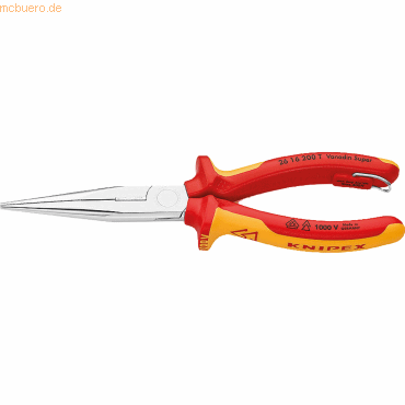 Knipex Flachrundzange 26 16 200 DIN ISO5745 VDE 200mm ger. fl-rd lg von Knipex