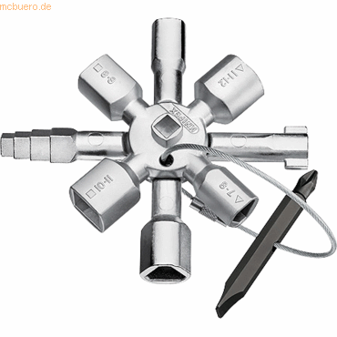 Knipex Schaltschrankschlüssel TwinKey 00 11 01 10 Profile 2 Kreuze Knipex Schaltschrankschlüssel TwinKey 00 11 01 10 Profile 2 Kreuze von Knipex