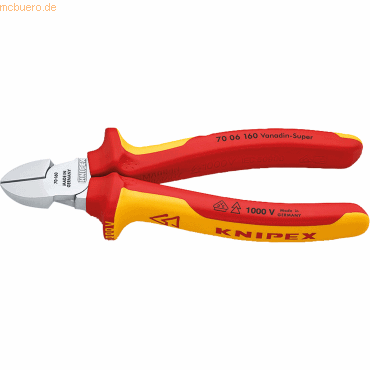 Knipex Seitenschneider 70 06 160 DIN ISO5749 VDE 160mm verchromt von Knipex
