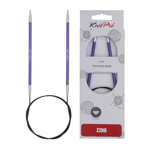 KnitPro International Rundstricknadel ZING 4,50 mm iolit 100 cm von KnitPro