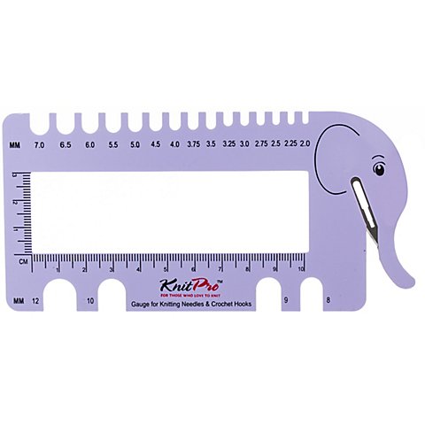KnitPro Nadelmaß "Elefant" für Strick- und Häkelnadeln von Knit Pro