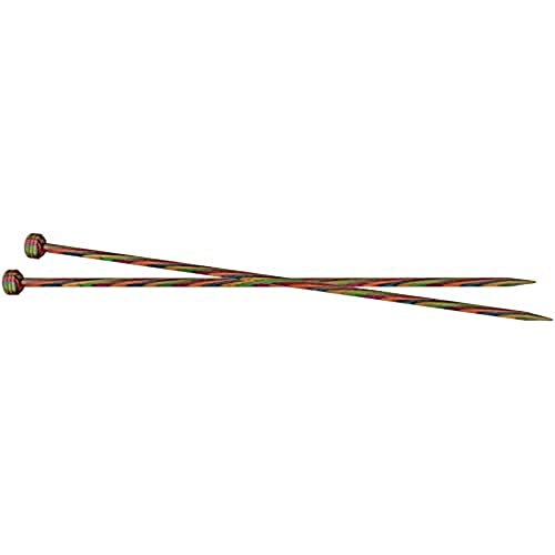 KnitPro K20252 Stricknadel mit Knopf, Wood, Mehrfarbig, 40 cm / 3.25mm von KnitPro