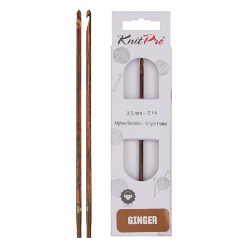 KNITPRO KP31262 Ginger: Afghan/Tunisian: Crochet Hook: 3.50mm, Holz, Braun, 3.5mm KNITPRO KP31262 Ginger: Afghan/Tunisian: Crochet Hook: 3.50mm, Holz, Braun, 3.5mm von KnitPro