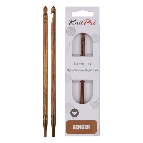 KNITPRO KP31266 Ginger: Afghan/Tunisian: Crochet Hook: 5.50mm, Holz, Braun, 5.5mm KNITPRO KP31266 Ginger: Afghan/Tunisian: Crochet Hook: 5.50mm, Holz, Braun, 5.5mm von KnitPro