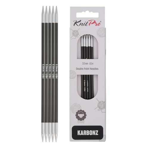 Karbonz-Nadelspiel, Stärke 3,50mm; (Länge 20cm) - Neuheit!!! Hi-Tech aus Karbonfasern!!! von KnitPro