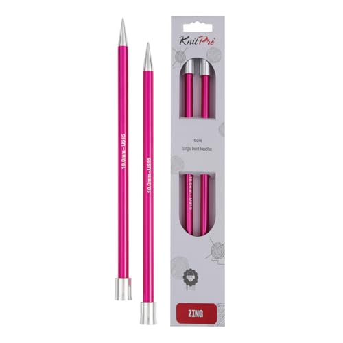 Knit Pro Zing Jackennadeln-35 cm-10,00 mm, Rosa Knit Pro Zing Jackennadeln-35 cm-10,00 mm, Rosa von KnitPro