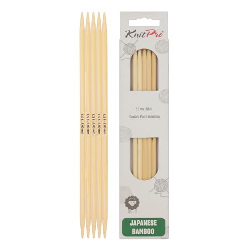 KnitPro K22110 Strumpfstricknadeln, Bamboo, Natur, 15 x 0.5 x 0.5 cm, 5 Count von KnitPro