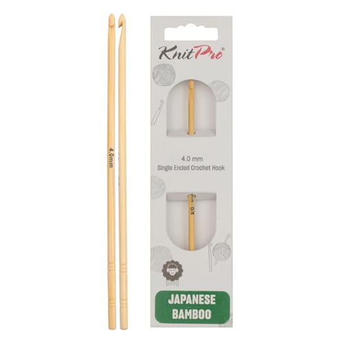 KNITPRO 22503 Crochet Hook, Natural Bamboo, 12 x 0.4 x 0.4 cm von KnitPro