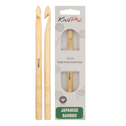 KnitPro – KnitPro Bambus Single Ended (9.00 mm) Häkelnadel – 1 Stück von KnitPro