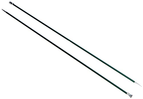KnitPro K47295 Stricknadel mit Knopf, Holz, Grün, 35cm / 3mm von KnitPro
