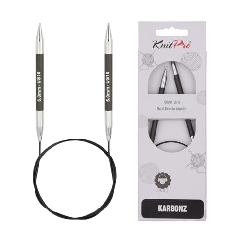 KnitPro Karbonz Rundstricknadeln 80cm, 6,00mm Rundstricknadel, Karbon/Messing, Black, 22x11x0.5 cm KnitPro Karbonz Rundstricknadeln 80cm, 6,00mm Rundstricknadel, Karbon/Messing, Black, 22x11x0.5 cm von KnitPro
