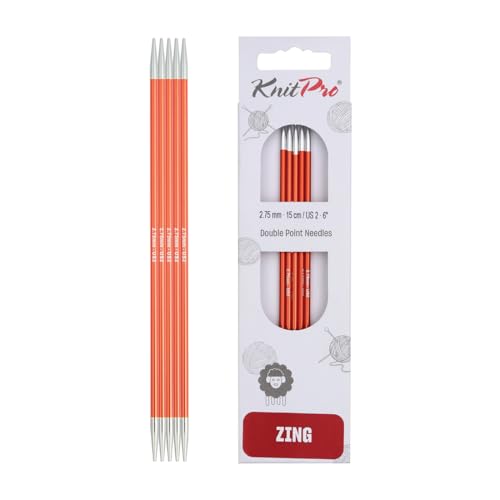 KnitPro K47004 Sockennadeln, Metal, Orange, 15cm / 2.75mm von KnitPro