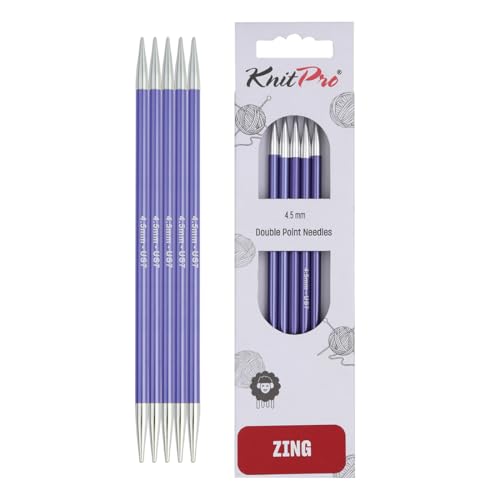 KnitPro K47040 Sockennadeln, Metal, Blau, 20cm / 4.5mm von KnitPro