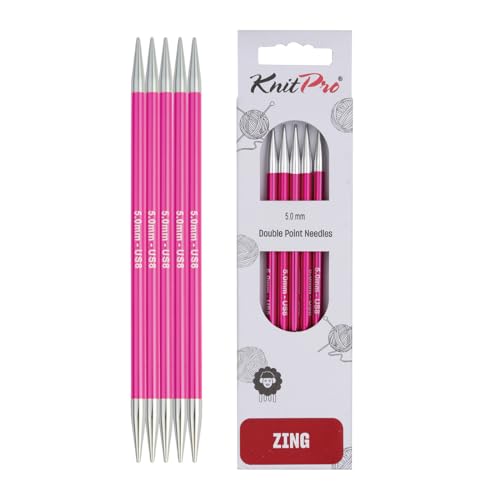 KnitPro K47041 Sockennadeln, Metal, Rosa, 20cm / 5mm von KnitPro