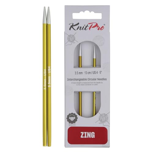 KnitPro wechselbare Nadelspitzen ZING lang, 3,50mm Rundstricknadel, Aluminium, Chrysolite, 12.5 x 0.35 x 0.35 cm, Grün KnitPro wechselbare Nadelspitzen ZING lang, 3,50mm Rundstricknadel, Aluminium, Chrysolite, 12.5 x 0.35 x 0.35 cm, Grün von KnitPro
