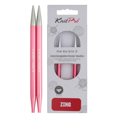 KnitPro Zing Austauschbare Rundnadeln 4" (10cm) | 6.5mm von KnitPro