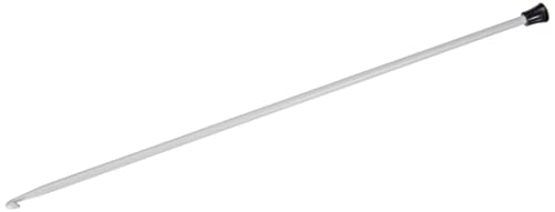 KnitPro Aluminium Grey: Tricot/Afghan Crochet Hook: 5.00mm, Silver, 5mm von KnitPro