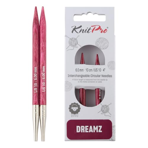KnitPro Austauschbare Stricknadeln, konische Spitzen, für alle Arten von Garn, Rosa, 10 cm x 6 mm KnitPro Austauschbare Stricknadeln, konische Spitzen, für alle Arten von Garn, Rosa, 10 cm x 6 mm von KnitPro