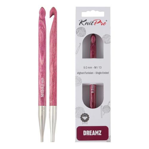 KnitPro Dreamz Austauschbarer afghanischer/tunesischer Haken, US-Größe M (9 mm) von KnitPro