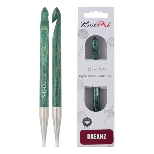 KnitPro Dreamz Austauschbarer afghanischer/tunesischer Haken, US-Größe N (10 mm) von KnitPro
