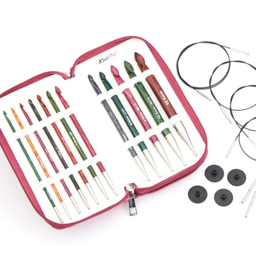 KnitPro Dreamz Häkelnadel-Set – austauschbare afghanische tunesische Häkelnadeln mit 12 einzelnen Enden, bequemen farbcodierten Griffen für Anfänger, Profis und Geschenkset KnitPro Dreamz Häkelnadel-Set – austauschbare afghanische tunesische Häkelnadeln mit 12 einzelnen Enden, bequemen farbcodierten Griffen für Anfänger, Profis und Geschenkset von KnitPro