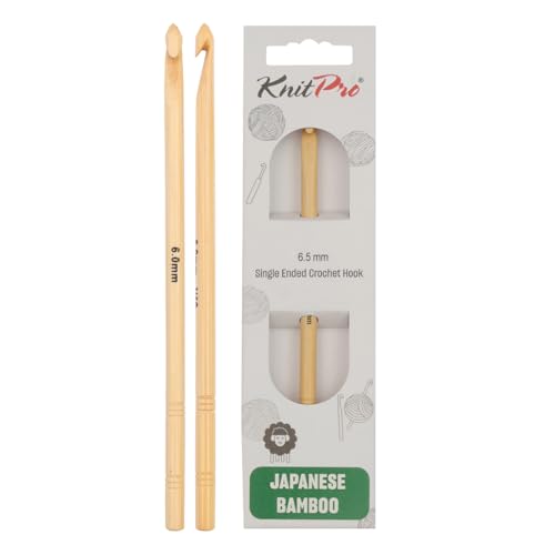 KnitPro – KnitPro Bambus Single Ended (6.00 mm) Häkelnadel – 1 Stück von KnitPro