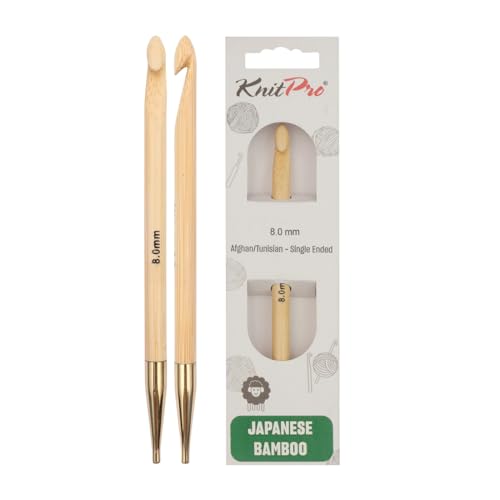 KnitPro - Bamboo Tunesische (8,00 mm) austauschbare Häkelnadel - 1 Einheit von KnitPro