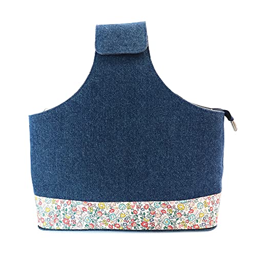 KnitPro K12800 Handgelenktasche Handtasche, Denim, Blau, 38 x 36 x 10 cm von KnitPro