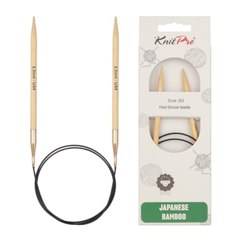 KnitPro K22210 Rundstricknadel, Bamboo, Braun, 40 cm x 5.5 mm von KnitPro