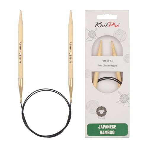 KnitPro K22273 Rundstricknadel, Bamboo, Braun, 100 cm x 7 mm von KnitPro