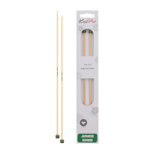 KnitPro K22325 Jackenstricknadeln, Bamboo, Braun, 30 cm x 3 mm, 2 von KnitPro