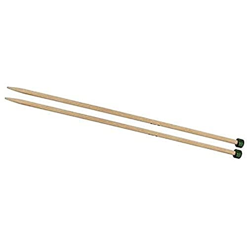 KnitPro K22334 Jackenstricknadeln, Bamboo, Braun, 30 cm x 8 mm, 2 von KnitPro