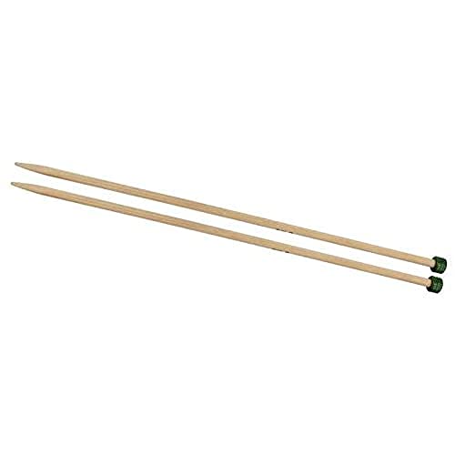 KnitPro K22335 Jackenstricknadeln, Bamboo, Braun, 30 cm x 9 mm, 2 von KnitPro