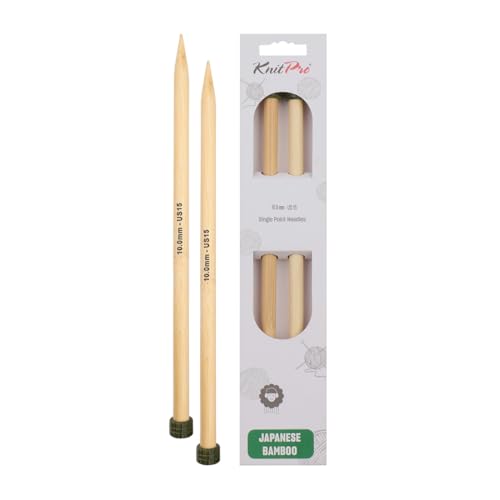KnitPro K22336 Jackenstricknadeln, Bamboo, Braun, 30 cm x 10 mm, 2 KnitPro K22336 Jackenstricknadeln, Bamboo, Braun, 30 cm x 10 mm, 2 von KnitPro
