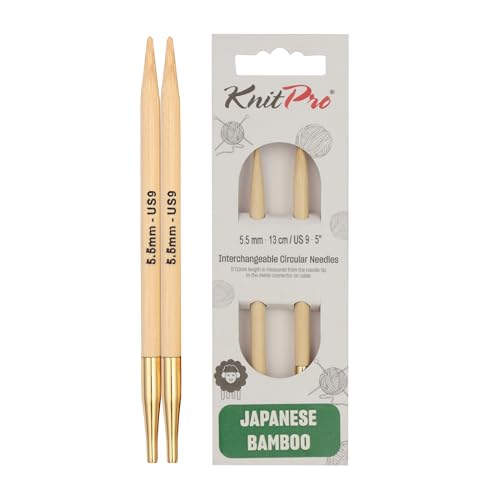 KnitPro K22406 Rundstricknadel, Bamboo, Natur, 12 x 0.55 x 0.55 cm, 2 Count von KnitPro