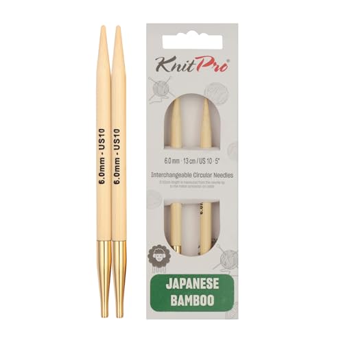 KnitPro K22407 Rundstricknadel, Bamboo, Natur, 12 x 0.6 x 0.6 cm, 2 Count von KnitPro