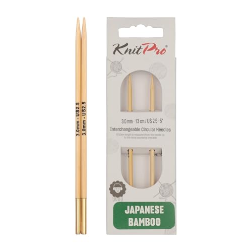 KnitPro K22413 Rundstricknadel, Bamboo, Natur, 12 x 0.3 x 0.3 cm, 2 Count von KnitPro