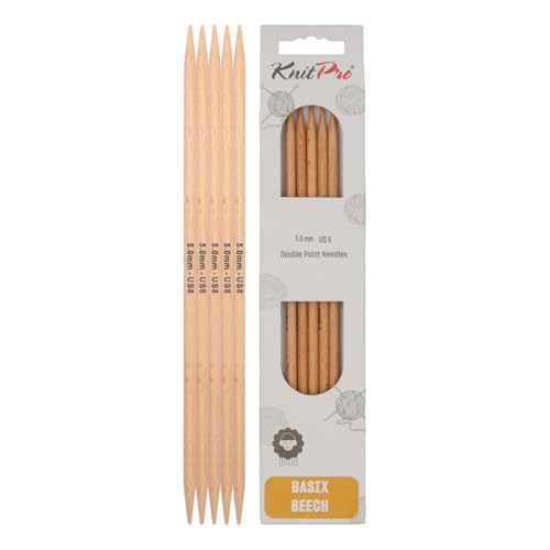 KnitPro K35119 Strumpfstricknadeln, Holz, Mehrfarbig, 5 mm, 5 von KnitPro